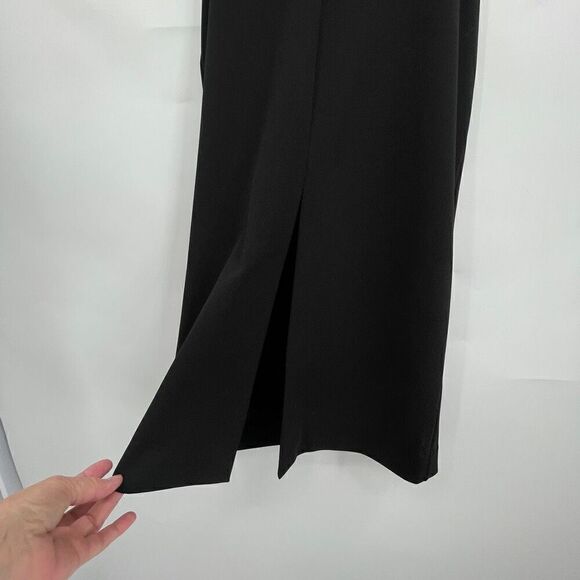 NWT Solace London Black Open Criss Cross Back Bacall Knee Length Dress Size 6 - Picture 3 of 13